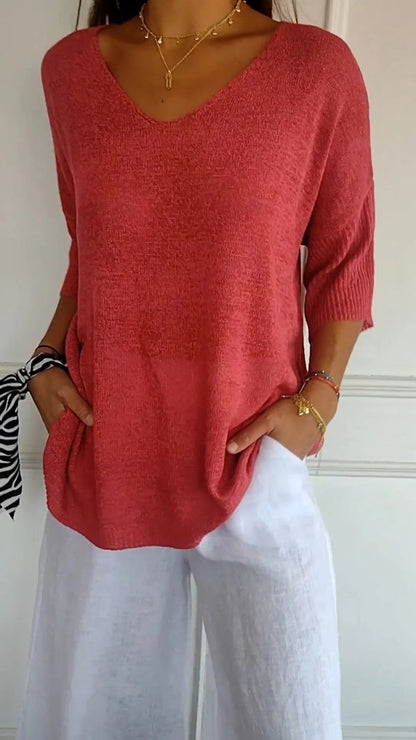 Anna – V-Neck Knit Jumper
