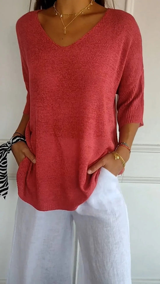 Anna – V-Neck Knit Jumper